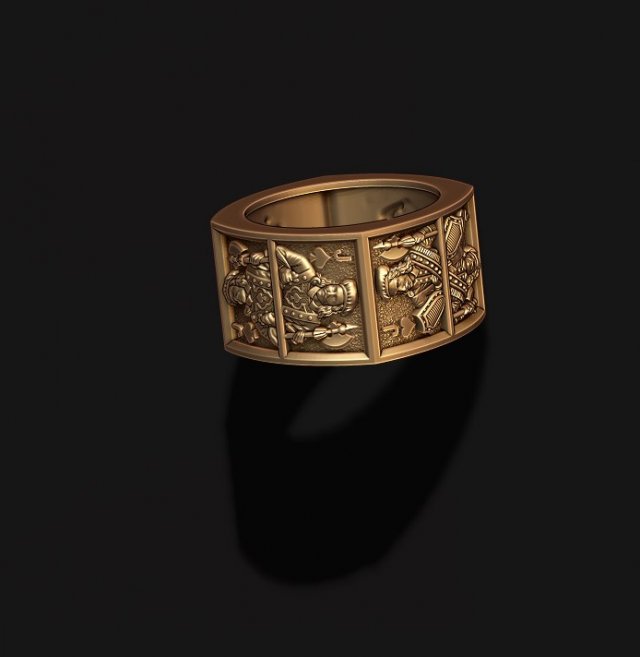Playing cards Jacks pairs ring Modèles 3D en vedette .c4d .max .obj .3ds .fbx .stl .blend 