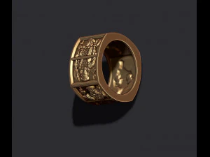Playing cards Jacks pairs ring 3D Print Model