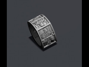 Playing cards Jacks pairs ring Modèles 3D en vedette