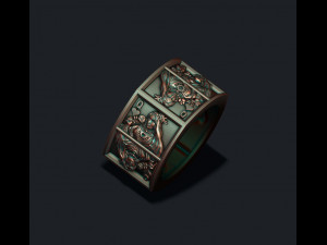 Playing cards Queens pairs ring 3D Druckmodell