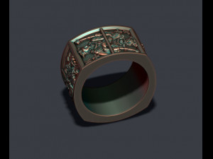 Playing cards Kings pairs ring Modèles 3D en vedette