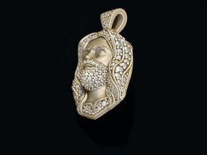 Jesus pendant with gems Modelo de Impressão 3D