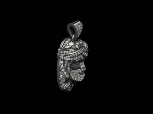 Jesus pendant thorns with gems Model do druku 3D