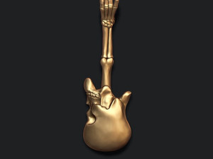 Skull skelet guitar pendant 3Dプリントモデル
