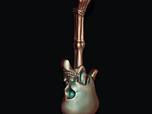 Skull skelet guitar pendant 3Dプリントモデル