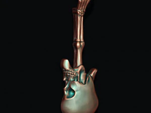 Skull skelet guitar pendant 3D Print Model