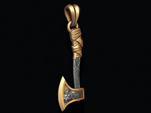 Valkyrie viking axe pendant 3D Print Model