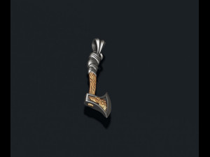 Valkyrie viking axe pendant 3D Принт Модель