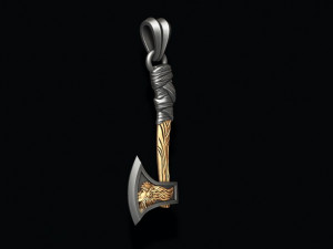 Valkyrie viking axe pendant 3D Принт Модель