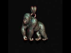 Gorilla pendant 3D Print Model