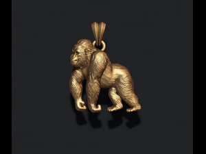 Gorilla pendant 3D Print Model