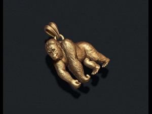 Gorilla pendant 3D 프린트 모델