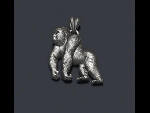 Gorilla pendant 3D Print Model