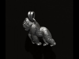 Angry roaring Gorilla pendant 3D प्रिंट मॉडल