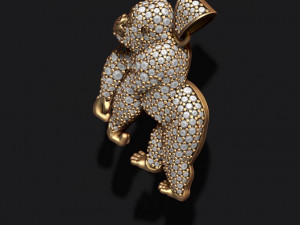 Gorilla pendant with gems Modelo de Impressão 3D