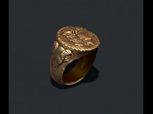 पुराने सिक्के की अंगूठी 3D प्रिंट मॉडल