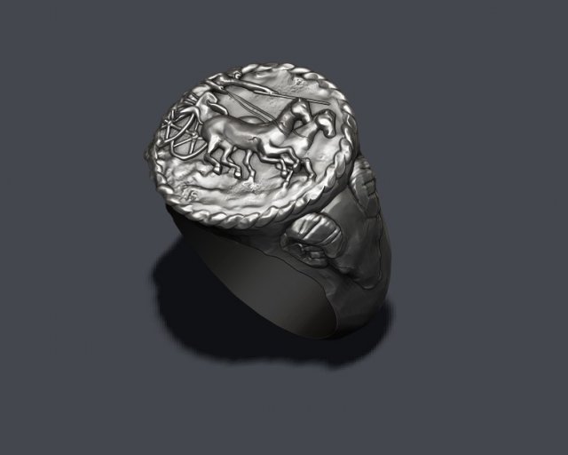 Old coin ring v2 Modelo de Impressão 3D .c4d .max .obj .3ds .fbx .stl .blend 