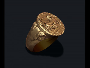 Old coin ring v2 Modelo de Impressão 3D