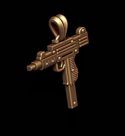 Automat uzi pendant 3D print model 3D Print Model .c4d .max .obj .3ds .fbx .stl .blend 
