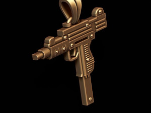 Automat uzi pendant 3D print model 3Dプリントモデル