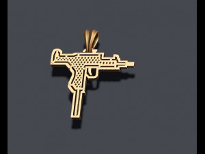 Automat uzi pendant 3D print model 3D Print Model