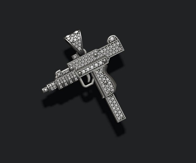 Uzi outlet diamond pendant