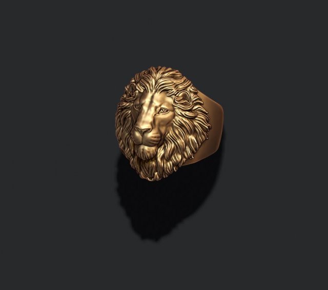 Lion ring 3D Print Model in Rings 3DExport