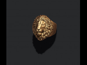 Lion ring 3D 打印模型