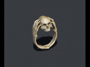 Skeleton skull ring closin ears 3D प्रिंट मॉडल