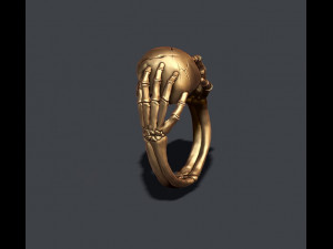 Skeleton skull ring closin ears 3D प्रिंट मॉडल