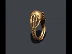 Skeleton skull ring closin ears 3D Print Model