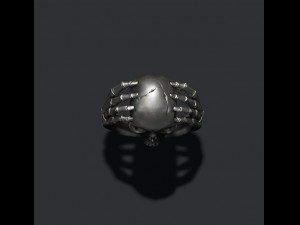 Skeleton skull ring closin ears 3D प्रिंट मॉडल
