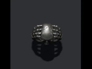 Skeleton skull ring closin ears 3D Print Model