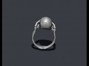 Skeleton skull ring closing eyes 3D Принт Модель