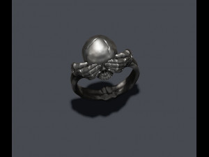 Skeleton skull ring closing eyes 3D Принт Модель