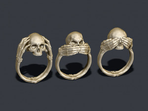 Skeleton skull rings pack Modelo de impresión 3D