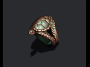 Turtle ring 3D Print Model