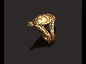 Turtle ring 3D Print Model