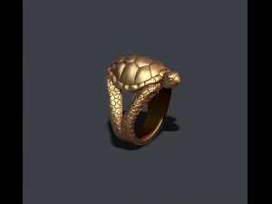 Turtle ring 3D Print Model