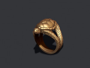 Turtle ring Modelo de impresión 3D