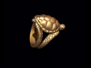 Turtle ring Modèles 3D en vedette