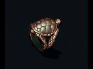 Turtle ring 3D Print Model