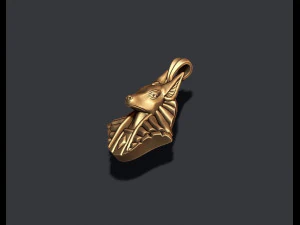 Egyptian Anubis head pendant 3D Print Model