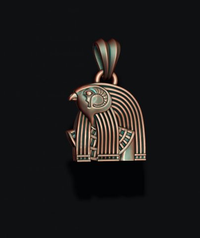 Horus pendant v2 3D Baskı Modeli .c4d .max .obj .3ds .fbx .stl .blend 
