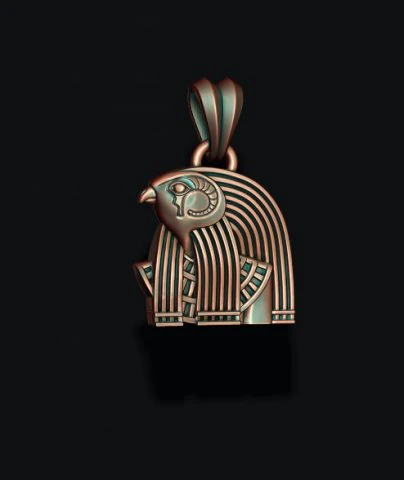 Horus pendant v2 3D Print Model .c4d .max .obj .3ds .fbx .stl .blend