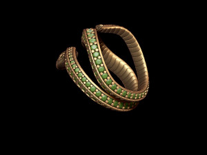 Snake ring with gems Modelo de impresión 3D
