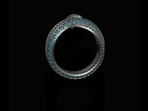 Snake ring with gems Modelo de impresión 3D
