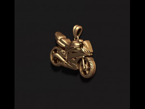 Motorcycle sport pendant basrelief 3D print model Modelo de Impressão 3D