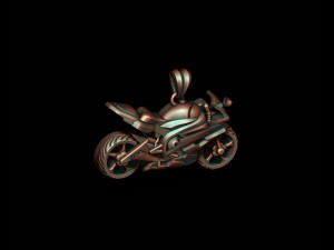 Motorcycle sport pendant basrelief 3D print model Modelo de Impressão 3D