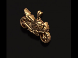 Motorcycle sport pendant basrelief 3D print model Modelo de Impressão 3D